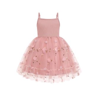 Oudiya Toddler Girls Cami Tulle Tutu Party Dress RosyBrown Size 2T 3T