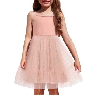 Oudiya Toddler Girls Cami Tulle Tutu Party Dress LightPink Size 2T 3T