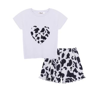 Oudiya Girls Two Piece Tie Dye Pajama Set Black Size 6 7Y